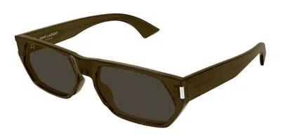 Saint Laurent Sl 898 004 Men's Sunglasses Brown Size 59 - Free Rx Lenses  - Free Rx Lenses In Pink