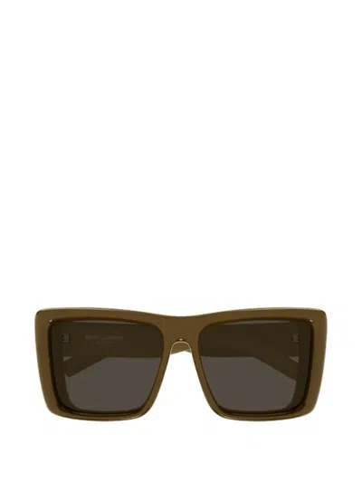 Saint Laurent Sl 900 Howl Squared Sunglasses In Neutral
