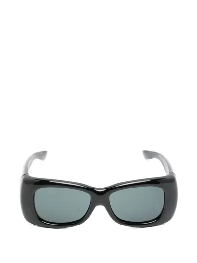 Saint Laurent Sl 901 Howl Rectangle-frame Sunglasses In Gray