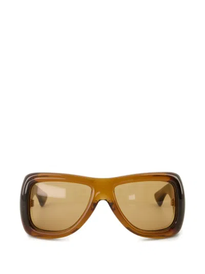 Saint Laurent Sl 902 Howl Oversized Sunglasses In Brown