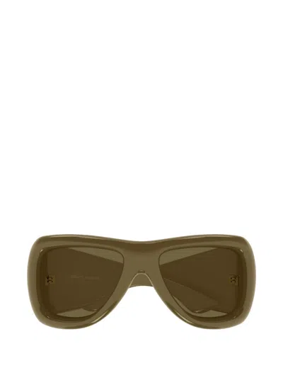Saint Laurent Sl 902 Howl Rectangle-frame Sunglasses In Green
