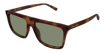 Saint Laurent Sl 904 004 Men's Sunglasses Tortoiseshell Size 59 - Free Rx Lenses  - Free Rx Lenses In Brown