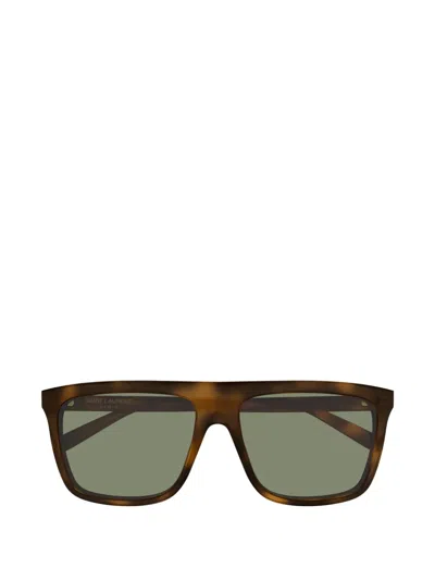 Saint Laurent Sl 904 Square-frame Sunglasses In Brown