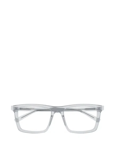 Saint Laurent Sl 906 Rectangle-frame Glasses In Transparent