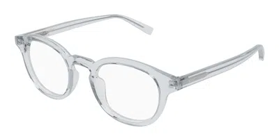 Saint Laurent Sl 907 003 Men's Glasses Clear Size 47 - Free Lenses - Blue Light Block Available In Gray