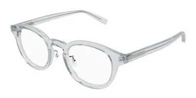 Saint Laurent Sl 907/f Asian Fit 003 Men's Glasses Clear Size 50 - Free Lenses - Blue Light Block Available In Gray