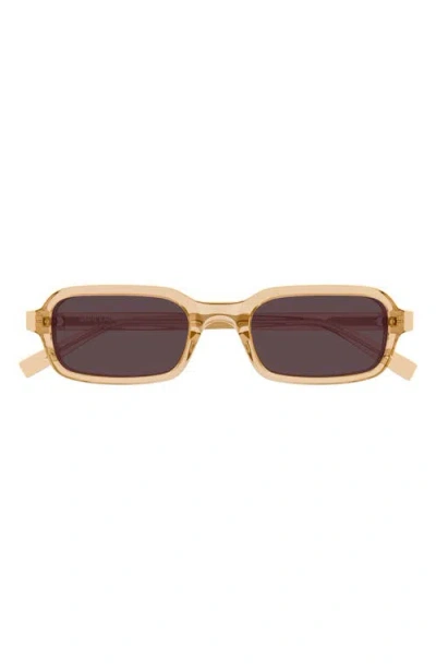 Saint Laurent Sl 908 Rectangle Sunglasses In Yellow