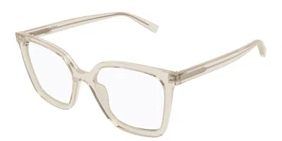Saint Laurent Sl 910 004 Women's Glasses Brown Size 53 - Free Lenses - Blue Light Block Available In Purple