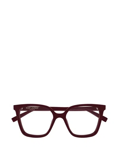 Saint Laurent Sl 910 Square-frame Glasses In Brown