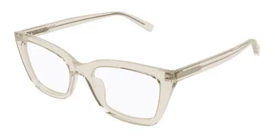 Saint Laurent Sl 911 004 Women's Glasses Brown Size 53 - Free Lenses - Blue Light Block Available In Purple