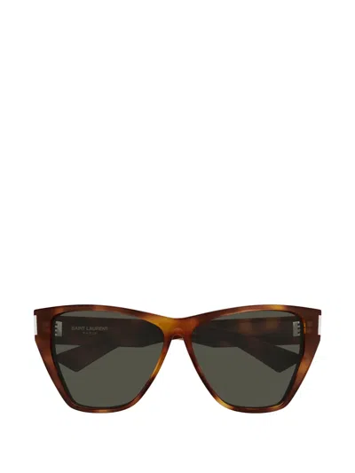 Saint Laurent Sl 927 Cat-eye Sunglasses In Brown