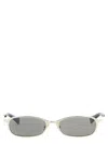 Saint Laurent Rectangular Acetate Sunglasses In Gray