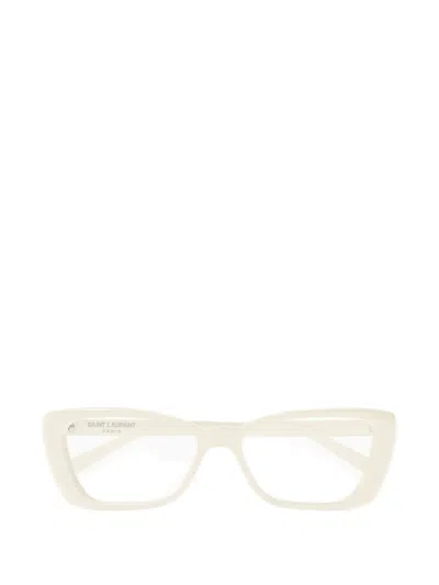 Saint Laurent Sl 943 Cat-eye Frame Glasses In White