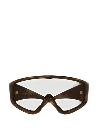 Saint Laurent Sl 969 Tortoiseshell-effect Sunglasses In Brown