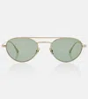 Saint Laurent Sl 97 Aviator Sunglasses In Gold
