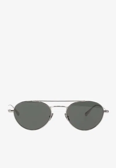 Saint Laurent Sl 97 Aviator Sunglasses In Blue