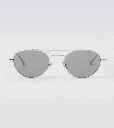 Saint Laurent Sl 97 Aviator Sunglasses In Silver