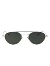 Saint Laurent Silver-silver-grey Metal Sunglasses In Multi