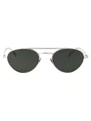Saint Laurent Silver-silver-grey Metal Sunglasses In Metallic