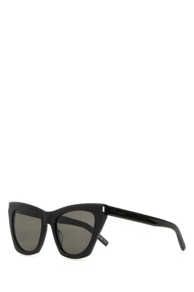 Saint Laurent Sl Acetate Cat-eye Sunglasses In Transparent