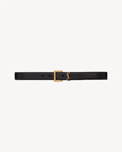Saint Laurent Sl Belt In Black