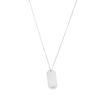 Saint Laurent Sl Charm Necklace Silver