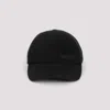 Saint Laurent Embroidered Brushed-cashmere Baseball Cap In Nero