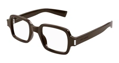 Saint Laurent Sl Eyeglasses In Brown