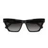 Saint Laurent Womens Black Sl M103 Rectangular Cat-eye Acetate Sunglasses In Black