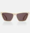 Saint Laurent Sl M103 Square Sunglasses In White