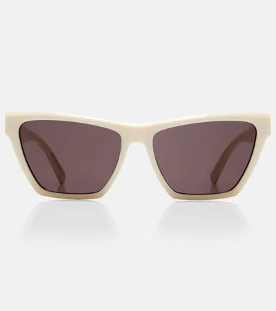 Saint Laurent Sl M103 Square Sunglasses In White