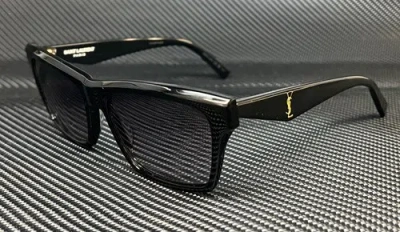 Pre-owned Saint Laurent Sl M104 001 Black Grey M Size Unisex Sunglasses In Gray