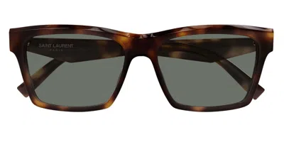 Saint Laurent Sl M104/f Asian Fit 003 Women's Sunglasses Tortoiseshell Size 58 In Purple