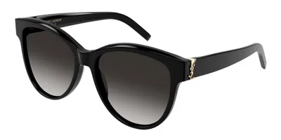 Saint Laurent Sl M107 002 Women's Sunglasses Black Size 55 - Free Rx Lenses  - Free Rx Lenses