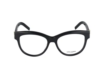 Saint Laurent Sl M108 Women's  Eyeglasses In Black Black Transparent