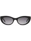 Saint Laurent Black Sl M115 Cat-eye Sunglasses In Schwarz