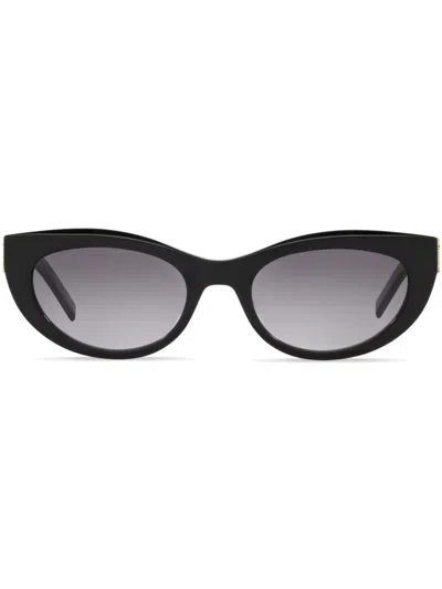 Saint Laurent Sl M115 Rounded Cat-eye Sunglasses In Schwarz