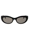 Saint Laurent Women's Acetate Black Sunglasses In 005 Black Black Grey