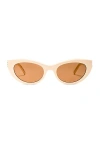 Saint Laurent Cat Eye Sunglasses In Ivory