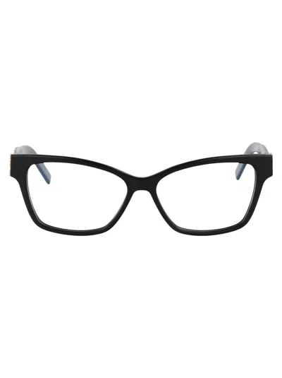 Saint Laurent Sl M116 Glasses In 001 Black Black Transparent