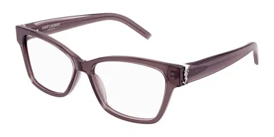 Saint Laurent Sl M116 Women's Glasses, Brown, Size 55 In Purple