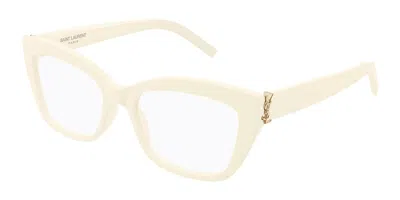 Saint Laurent Sl M117 005 Women's Glasses White Size 53 - Free Lenses - Blue Light Block Available