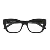 Saint Laurent Black Black Transparent Acetate Glasses In Black