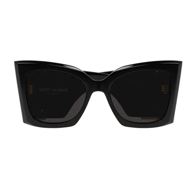 Saint Laurent Black Blaze Square-frame Sunglasses