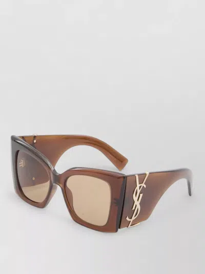 Saint Laurent Sl M119 Blaze Crystal Cat Eye Sunglasses In Brown