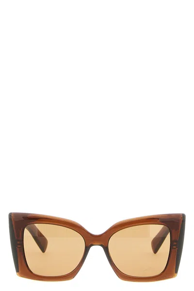 Saint Laurent 'sl M119 Blaze Crystal' Sunglasses In Green