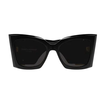 Saint Laurent Black Blaze Square-frame Sunglasses