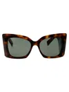 Saint Laurent Women Blaze Tortoiseshell Sunglasses In 002 Havana Havana Green