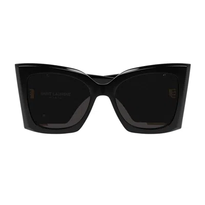 Saint Laurent Black Blaze Square-frame Sunglasses