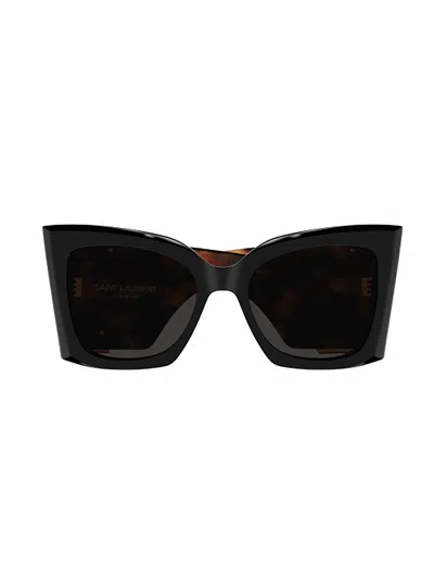 Saint Laurent Sl M119 Blaze Sunglasses In 003 Black Havana Black
